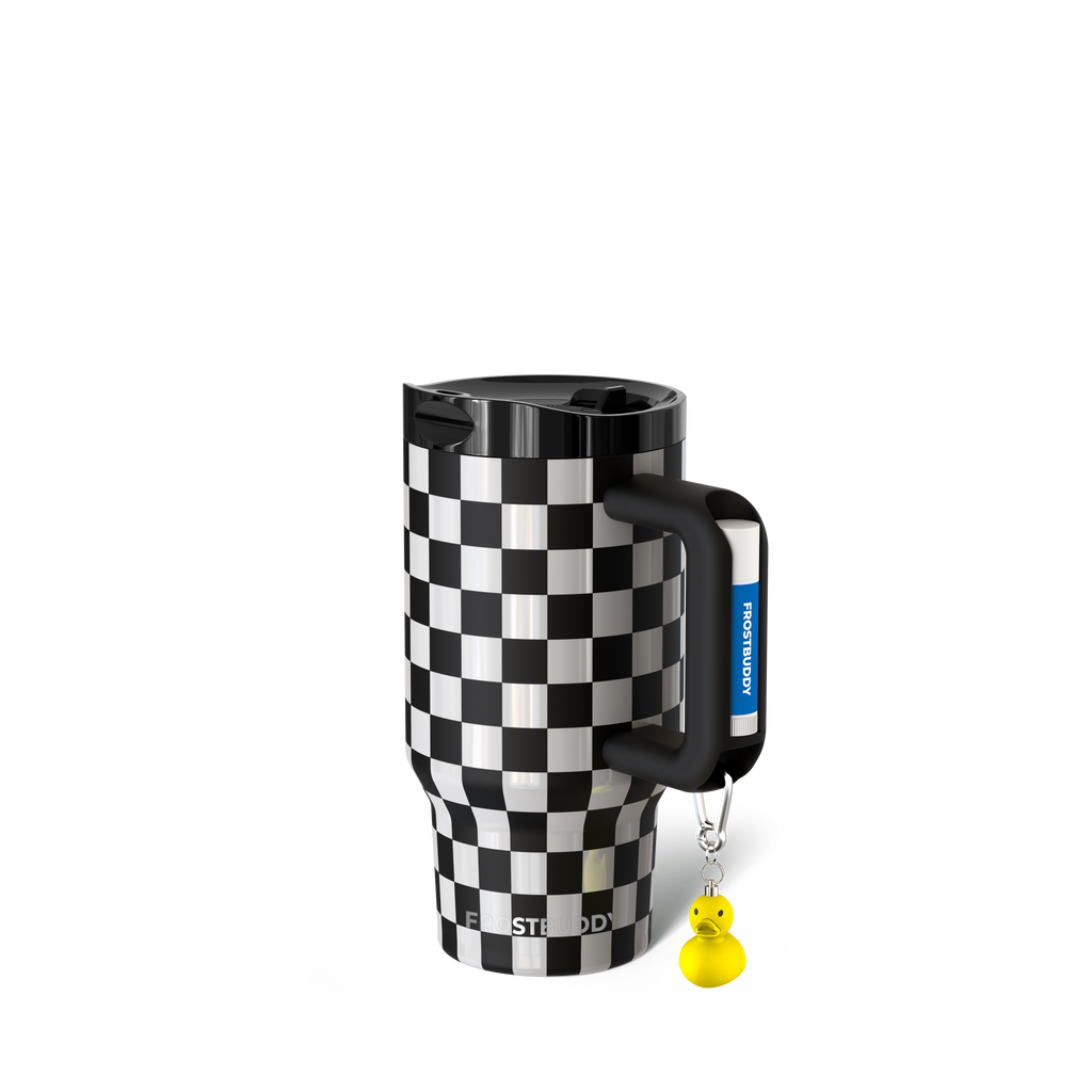 Thicc Buddy 16oz | Black \u0026 White Checkered