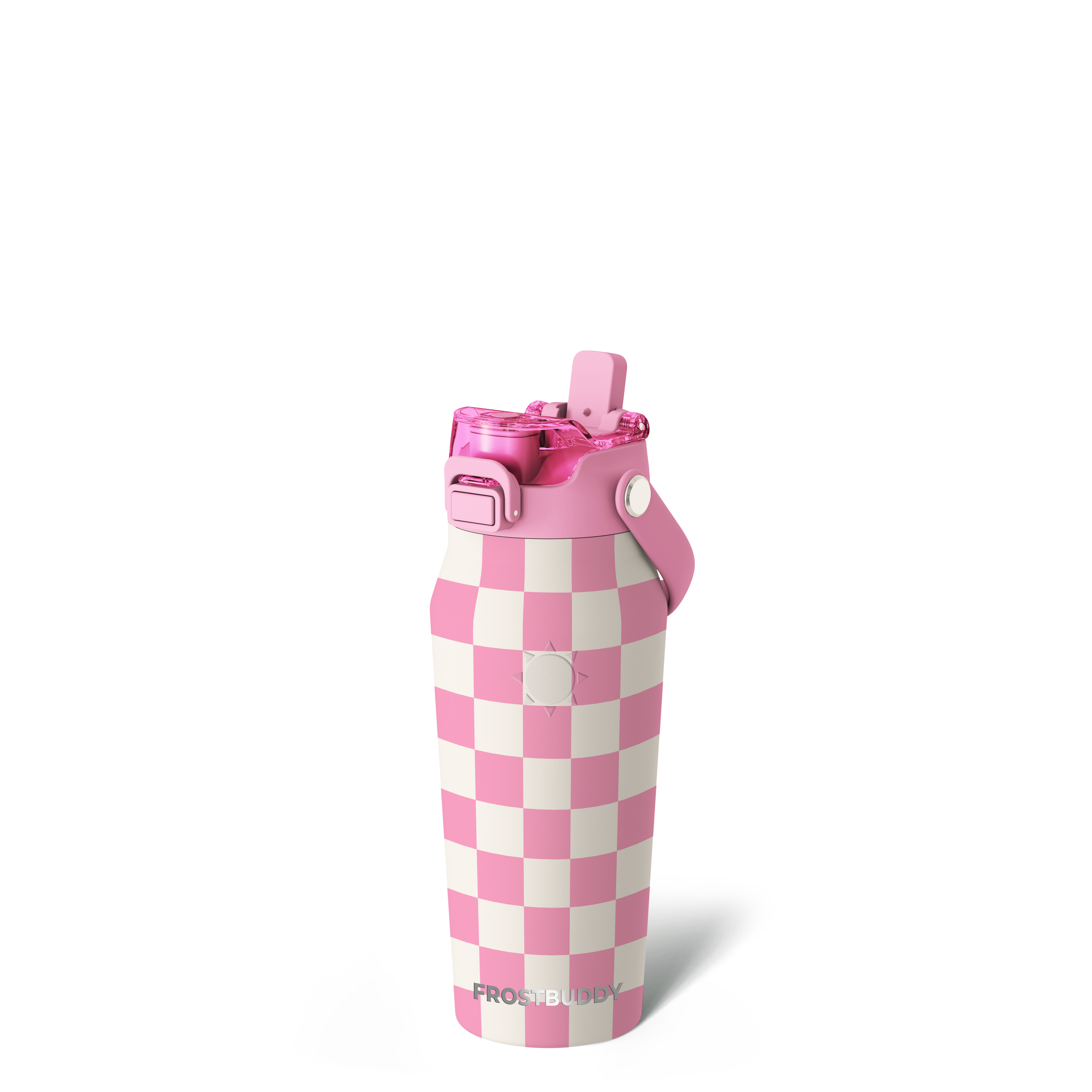 Bottle Buddy 16oz | Pink Checkered